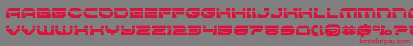 Pulsarclasssolidlaser Font – Red Fonts on Gray Background