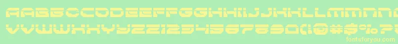 Pulsarclasssolidlaser Font – Yellow Fonts on Green Background