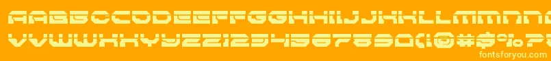 Pulsarclasssolidlaser Font – Yellow Fonts on Orange Background