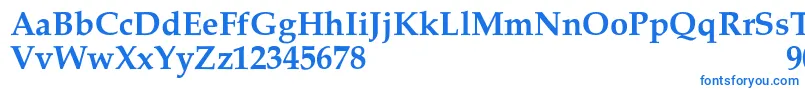 フォントPalacioSemibold – 白い背景に青い文字