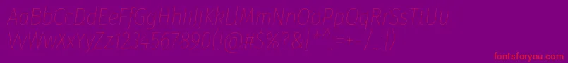 FirasanscondensedHairitalic Font – Red Fonts on Purple Background