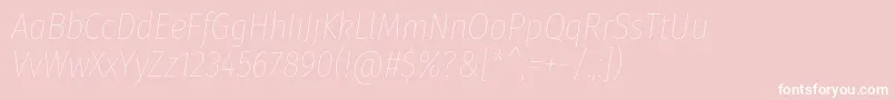 FirasanscondensedHairitalic Font – White Fonts on Pink Background