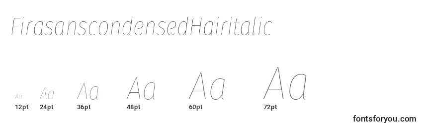 FirasanscondensedHairitalic Font Sizes