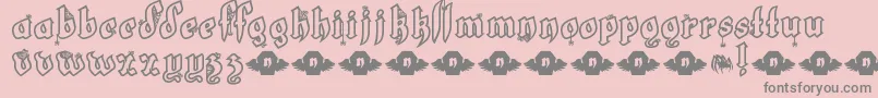 LtWhiteFang Font – Gray Fonts on Pink Background