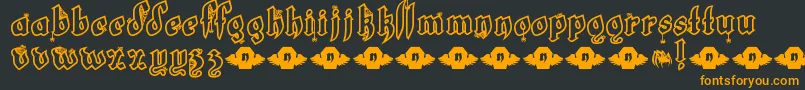 LtWhiteFang Font – Orange Fonts on Black Background