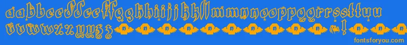 LtWhiteFang Font – Orange Fonts on Blue Background