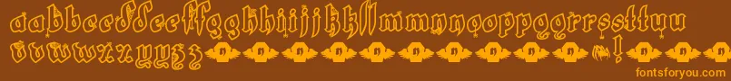 Шрифт LtWhiteFang – оранжевые шрифты на коричневом фоне