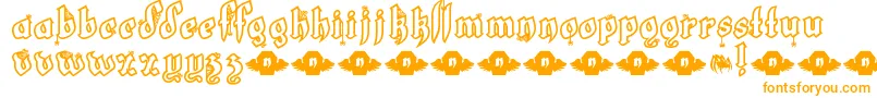 LtWhiteFang-Schriftart – Orangefarbene Schriften auf weißem Hintergrund
