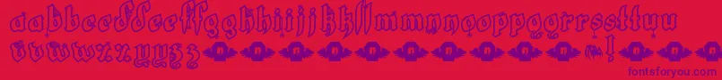 LtWhiteFang Font – Purple Fonts on Red Background