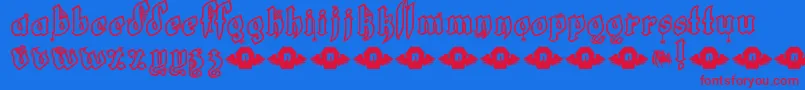 LtWhiteFang Font – Red Fonts on Blue Background