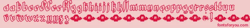 LtWhiteFang Font – Red Fonts on Pink Background