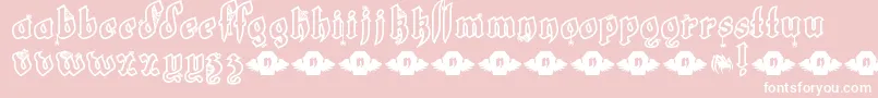 LtWhiteFang Font – White Fonts on Pink Background