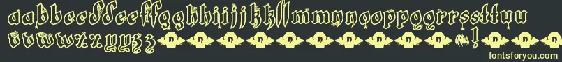 LtWhiteFang Font – Yellow Fonts on Black Background