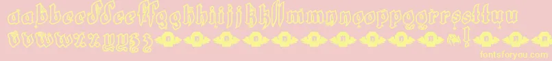 LtWhiteFang Font – Yellow Fonts on Pink Background