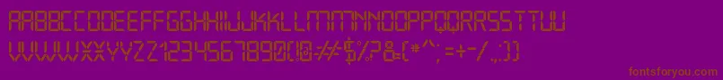 Шрифт Open24DisplaySt – коричневые шрифты на фиолетовом фоне