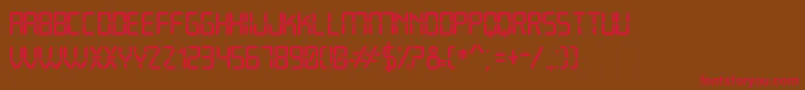 Open24DisplaySt Font – Red Fonts on Brown Background