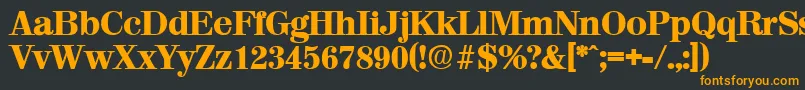 ValenciaExtrabold Font – Orange Fonts on Black Background