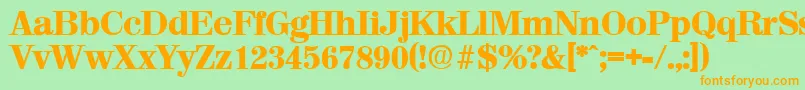 ValenciaExtrabold Font – Orange Fonts on Green Background