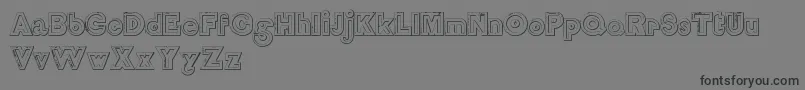 DelamottelargereliefBeveled Font – Black Fonts on Gray Background