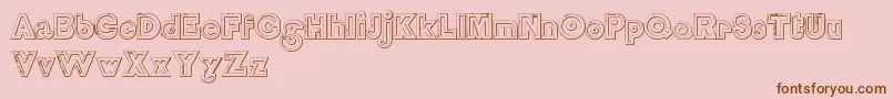 DelamottelargereliefBeveled Font – Brown Fonts on Pink Background