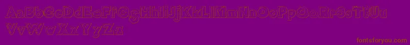 DelamottelargereliefBeveled Font – Brown Fonts on Purple Background