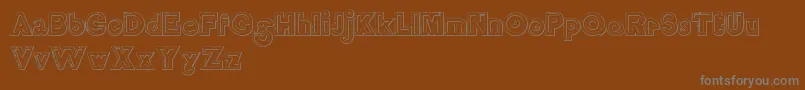 DelamottelargereliefBeveled Font – Gray Fonts on Brown Background