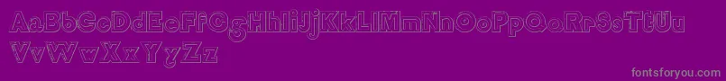 DelamottelargereliefBeveled Font – Gray Fonts on Purple Background