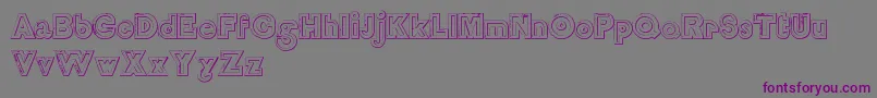 DelamottelargereliefBeveled Font – Purple Fonts on Gray Background