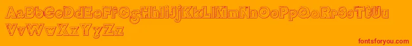 DelamottelargereliefBeveled Font – Red Fonts on Orange Background