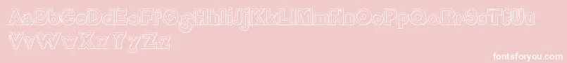 DelamottelargereliefBeveled Font – White Fonts on Pink Background