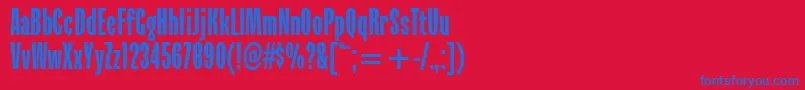 fuente VerkehrItcTt – Fuentes Azules Sobre Fondo Rojo