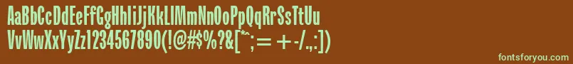 VerkehrItcTt Font – Green Fonts on Brown Background