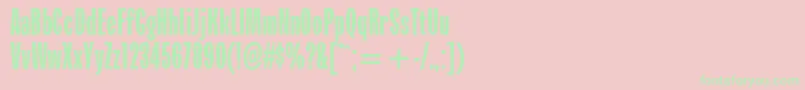 VerkehrItcTt Font – Green Fonts on Pink Background