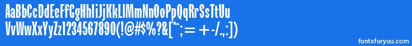 VerkehrItcTt Font – White Fonts on Blue Background