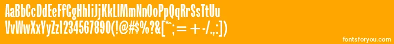 VerkehrItcTt Font – White Fonts on Orange Background