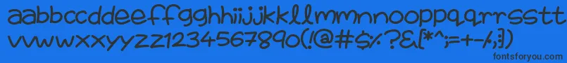 FairiesAreReal-Schriftart – Schwarze Schriften auf blauem Hintergrund