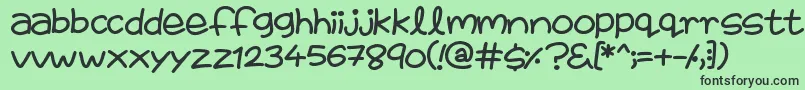 FairiesAreReal-fontti – mustat fontit vihreällä taustalla
