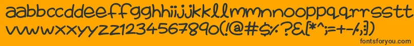 Шрифт FairiesAreReal – чёрные шрифты на оранжевом фоне