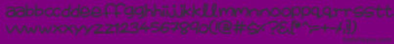 Czcionka FairiesAreReal – czarne czcionki na fioletowym tle
