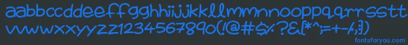 FairiesAreReal-Schriftart – Blaue Schriften auf schwarzem Hintergrund