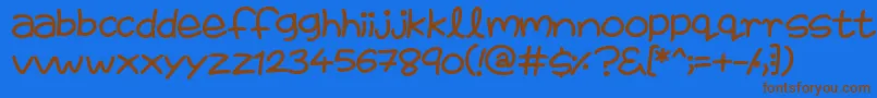 FairiesAreReal-fontti – ruskeat fontit sinisellä taustalla