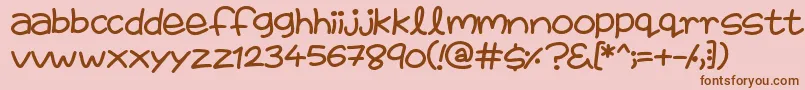 Шрифт FairiesAreReal – коричневые шрифты на розовом фоне
