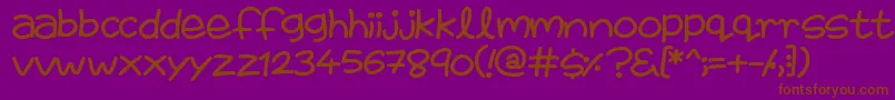 Czcionka FairiesAreReal – brązowe czcionki na fioletowym tle