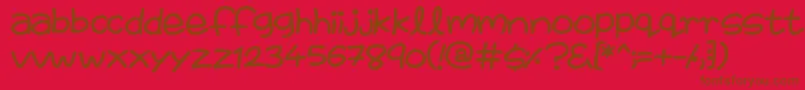 FairiesAreReal-Schriftart – Braune Schriften auf rotem Hintergrund