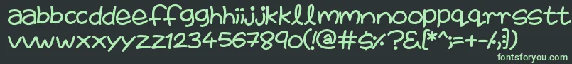 FairiesAreReal-fontti – vihreät fontit mustalla taustalla