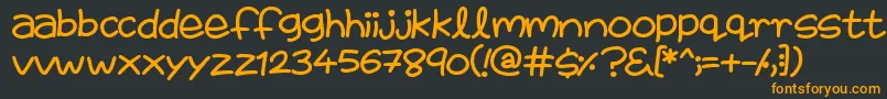 FairiesAreReal-fontti – oranssit fontit mustalla taustalla