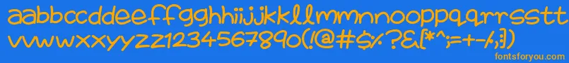 FairiesAreReal Font – Orange Fonts on Blue Background