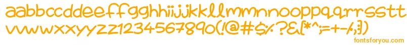 FairiesAreReal-Schriftart – Orangefarbene Schriften auf weißem Hintergrund