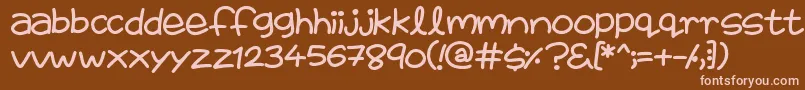 FairiesAreReal-fontti – vaaleanpunaiset fontit ruskealla taustalla
