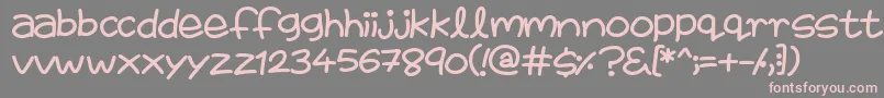 FairiesAreReal-fontti – vaaleanpunaiset fontit harmaalla taustalla